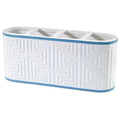 Подставка для предметов Ticking Stripe 27х13х2 см, материал керамика, Creative Bath, США, TIC26BLU - изобр. 28