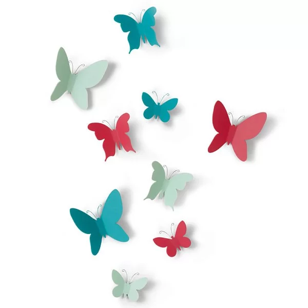 Декор для стен Mariposa 9 шт, цвет мультиколор, материал полипропилен, Umbra, Канада, 470130-022 - изобр. 7