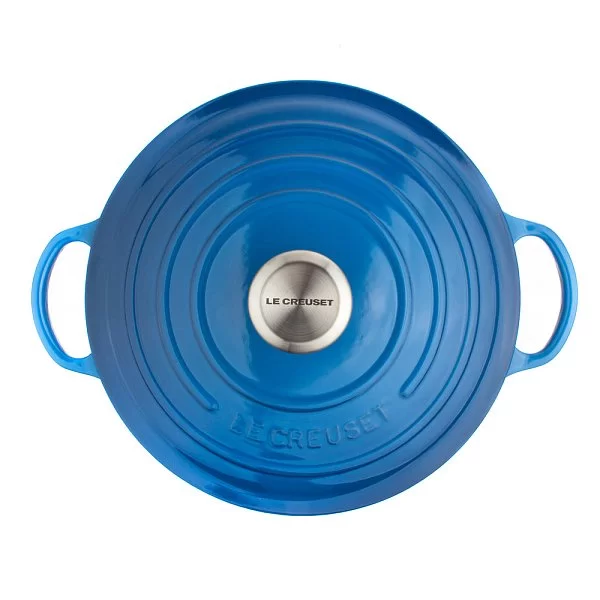 Кастрюля низкая 30 см, объем 3,2 л, материал чугун, цвет синий, Le Creuset, Франция, 21180302002430 - изобр. 8