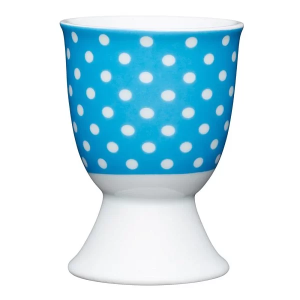 Подставка для яйца Polka Dot 4,5x6 см, материал фарфор, цвет синий + белый, Kitchen Craft, Великобритания, KCEGGPOLKABLU - изобр. 7