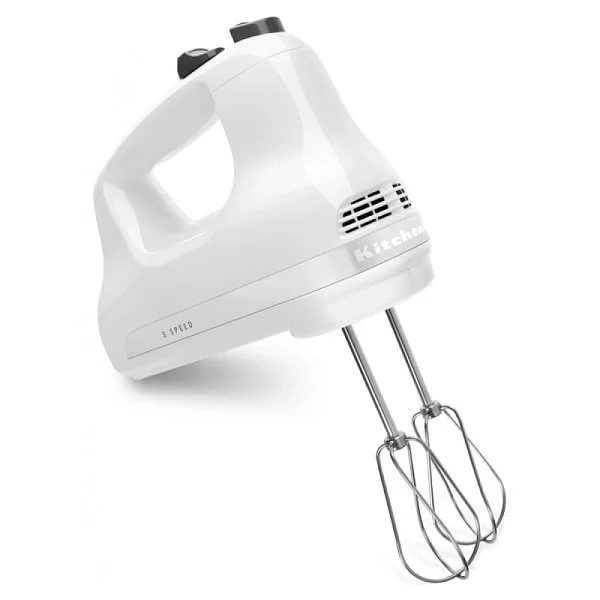 Ручной миксер 5 скоростей, цвет белый, Kitchen Aid, США, 5KHM5110EWH - изобр. 7