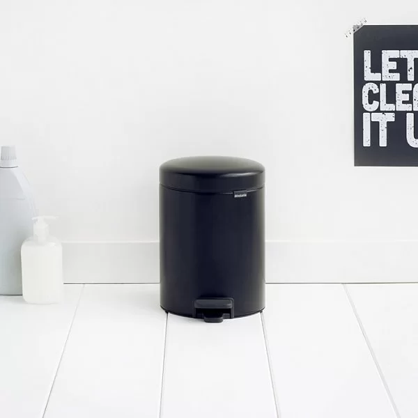 Мусорный бак с педалью NewIcon, 5л, черный матовый, Brabantia, 112928 - изобр. 10