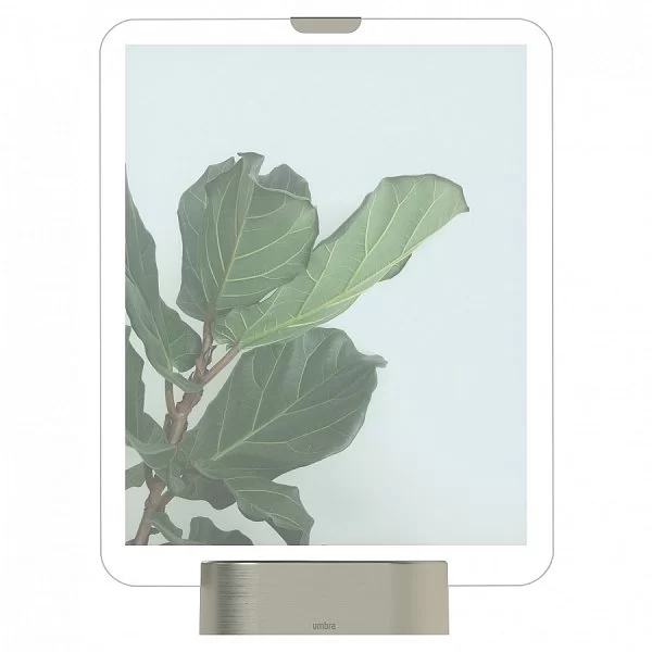 Фоторамка с подсветкой GLO 20х25 см, цвет металлик, материал стекло + металл + LED-лампы, Umbra, Канада, 1011085-410 - изобр. 7