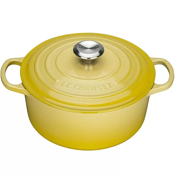 Кастрюля с крышкой 26 см, объем 5,3 л, материал чугун, цвет желтый, Le Creuset, Франция, 21177264032430 - изобр. 7