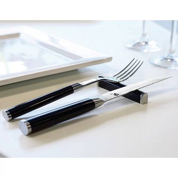 Набор столовых приборов с подставкой Shun Classic длина лезвия 12,5 см, сталь VG-MAX в обкладках из дамаска, Kai, Япония, DM-0908 - изобр. 9