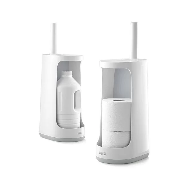 Ершик для унитаза с большим отсеком для хранения Flex Plus 21х48,2х14,8 см, пластик ABS, цвет серый + белый, Joseph Joseph, Великобритания, 70537 - изобр. 10