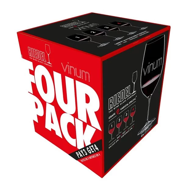 Набор из 4 бокалов для красного вина Shiraz/Syrah 650 мл, хрусталь, Vinum, Riedel, 5416/30-23 - изобр. 9