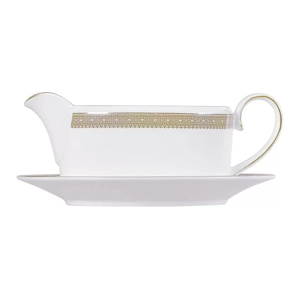 Соусник Vera Wang Lace Gold 19x10x8 см, 350 мл, материал фарфор, цвет белый Wedgwood, Великобритания, 50146905605 - изобр. 7