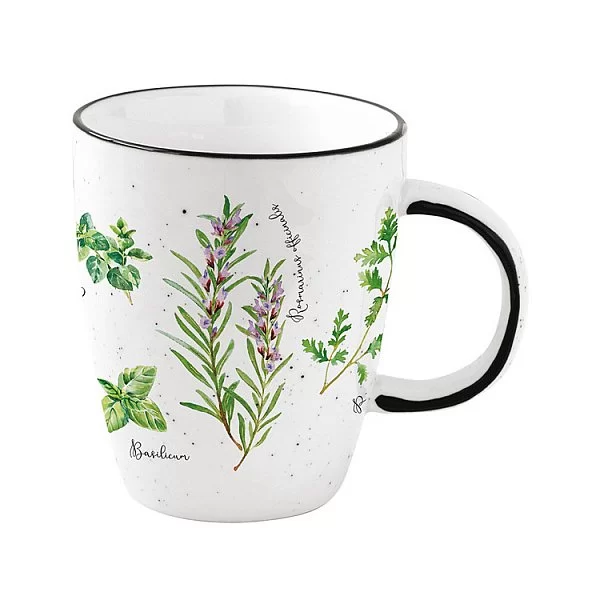 Фарфоровая кружка Herbarium объем 350 мл, цвет белый, Easy Life, Италия, EL-R2203_HERU - изобр. 7