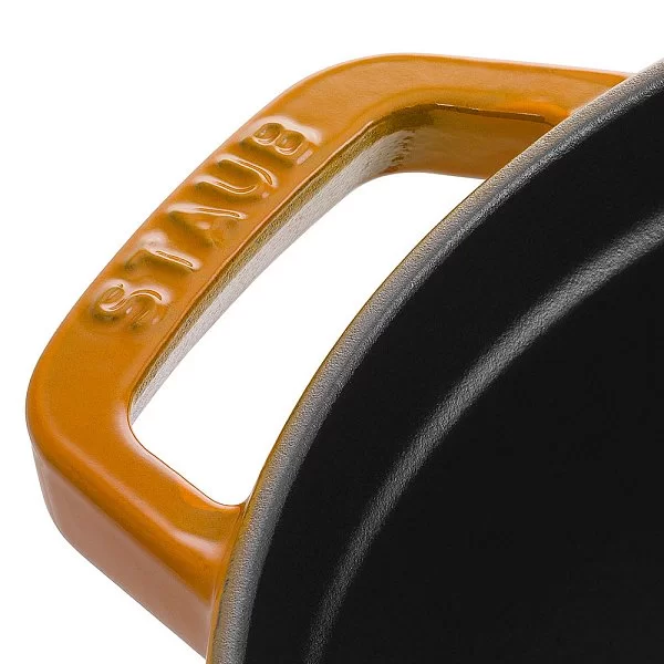 Кокот круглый чугунный 6,7 л цвет горчичный, диаметр 28 см, Staub, Франция, 1102812 - изобр. 10