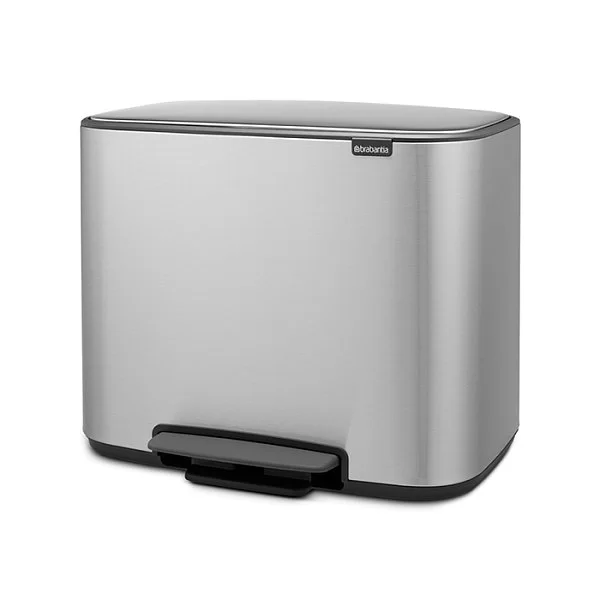 Мусорный бак 3 секции Pedal Bin Bo, 3x11л, стальной матовый, Brabantia, 121128 - изобр. 10