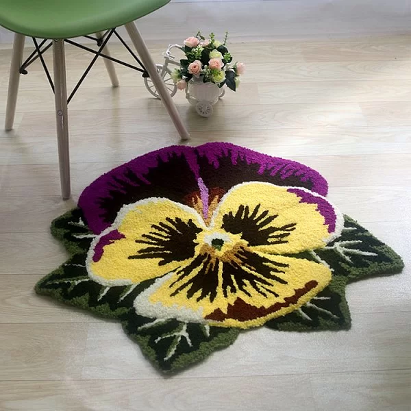 Коврик для ванной комнаты Pansies, 80х70 см, полиэстер, Carnation Home Fashions, R80SES - изобр. 8