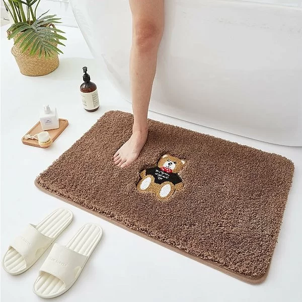 Коврик для ванной комнаты Teddy Bear Brown, 50х80 см, цвет коричневый, полиэстер, Carnation Home Fashions, TED13 - изобр. 8