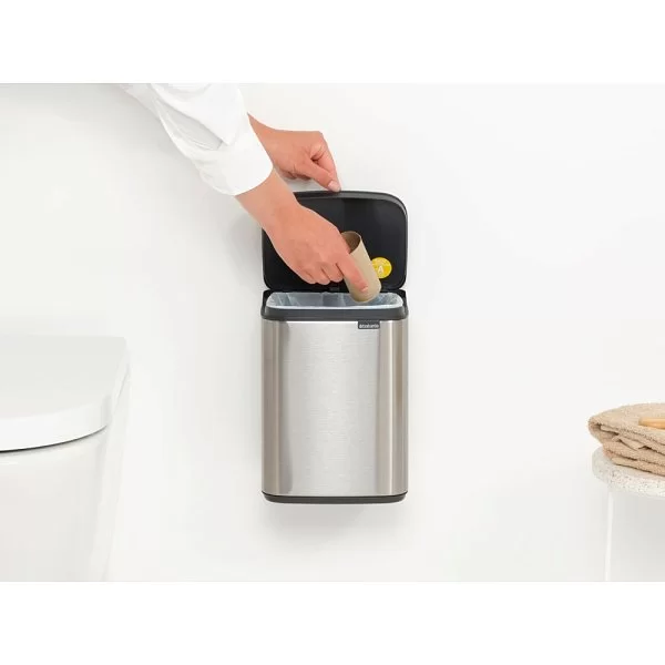 Мусорный бак Bo 4 л, 28x20x17 см, нержавеющая сталь, цвет стальной матовый, Brabantia, Бельгия, 222849 - изобр. 14