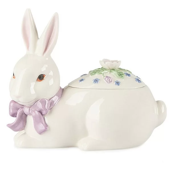 Шкатулка &quot;Весенний кролик&quot;, длина 18 см, цвет белый + декор, фарфор, Lenox, США, LEN854318 - изобр. 7
