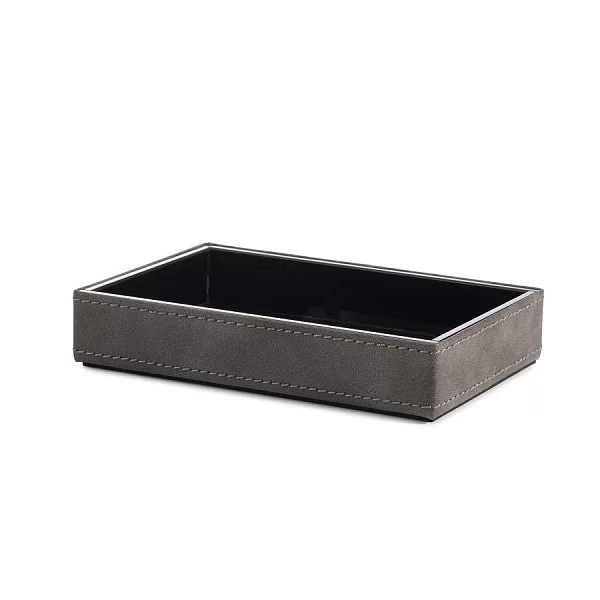 Мыльница Pelle 14,5х10х3 см, стекло + экокожа, Kassatex, США, AEL-SD-TAN - изобр. 7