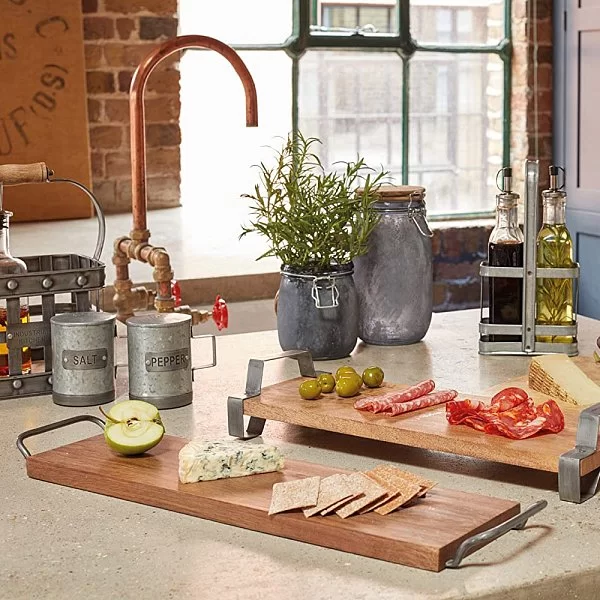 Подставка с 2-мя бутылками для масла и уксуса Industrial Kitchen 13x6,8x26 см, нержавеющая сталь, Kitchen Craft, Великобритания, INDOILVIN2PC - изобр. 9