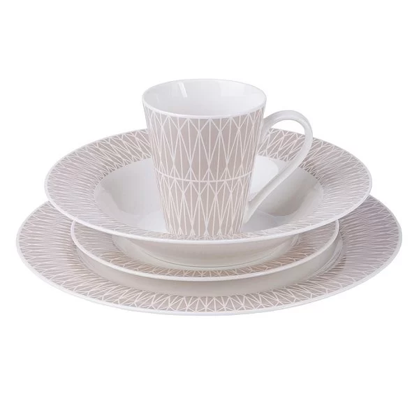 Обеденный набор &quot;Зенит&quot; на 4 персоны, 16 предметов, цвет серо-бежевый, фарфор, Maxwell & Williams, MW413-II0114 - изобр. 11