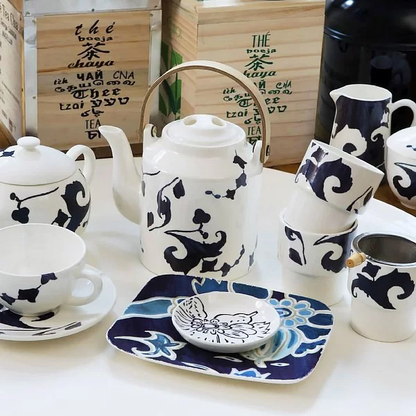 Тарелка глубокая "Индиго" 22 см, материал фаянс, Gien, Франция, 1820B4AY02 - изобр. 9