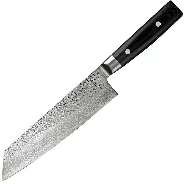 Нож кухонный Kiritsuke, длина лезвия 20 см, цвет рукояти черный, дамасская сталь, Yaxell, Япония, YA35534 - изобр. 7
