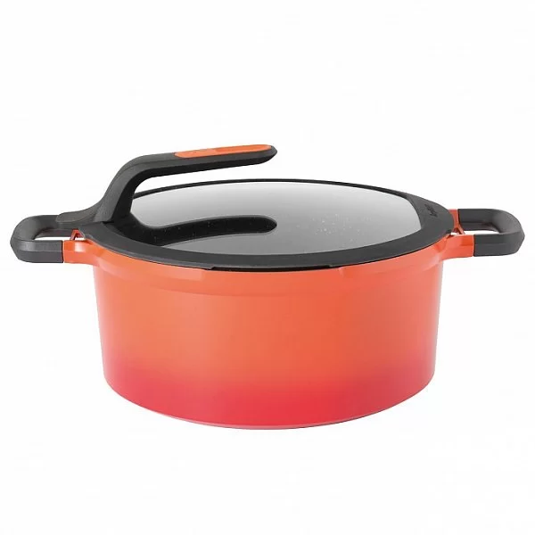 Кастрюля с крышкой Gem Red, диаметр 28 см, объем 7,3 л, цвет оранжевый, материал алюминий, Berghoff, Бельгия, 2307403 - изобр. 7