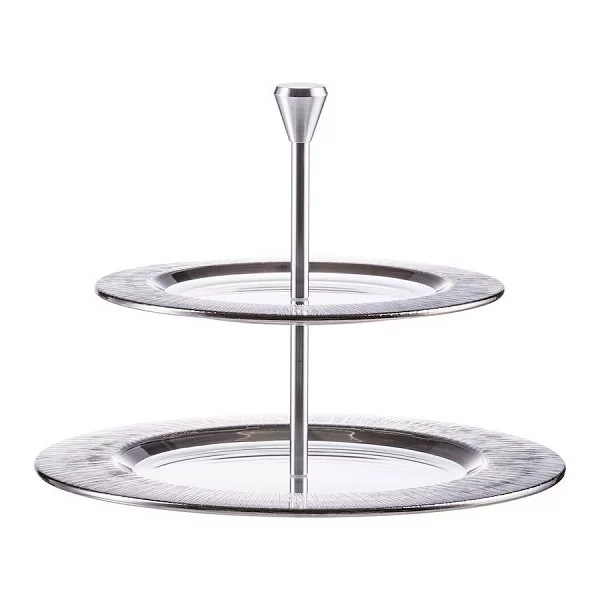 Этажерка для пирожных Ravi Platin 28,5x25 см, хрусталь, цвет платина, Eisch, Германия, 75851602 - изобр. 7