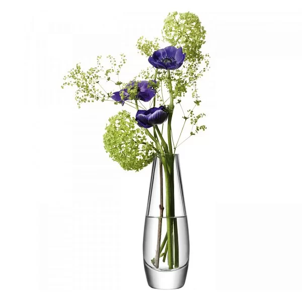 Ваза округлая высокая Flower 17 см, выдувное стекло, LSA International, Великобритания, G612-17-301 - изобр. 7