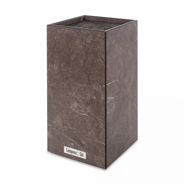 Подставка для кухонных ножей 11х11х24 см, композитный материал, цвет темный мрамор, ComposeEat, PDN110935LS6 - изобр. 7