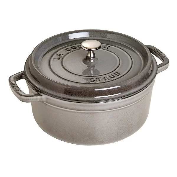 Кокот круглый серый, 5,2л, Staub, 1102618 - изобр. 7