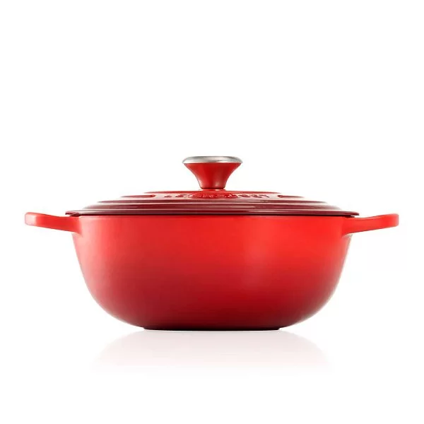 Казан La Marmite с крышкой 32 см, объем 7 л, материал чугун, цвет вишневый, Le Creuset, Франция, 21114320600430 - изобр. 9