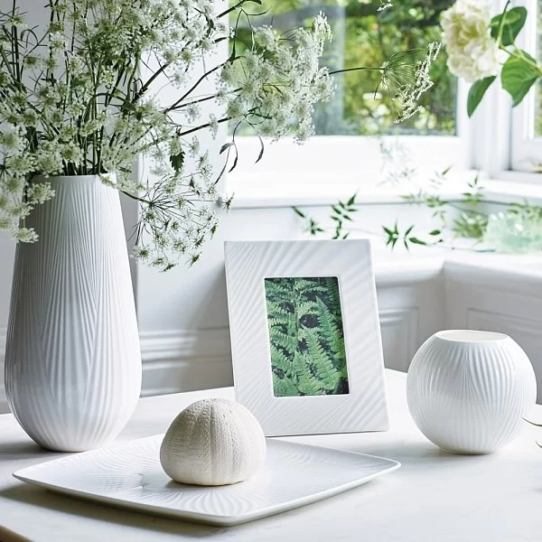 Ваза для цветов White Folia 30 см, материал костяной фарфор, Wedgwood, Великобритания, 40032147 - изобр. 10