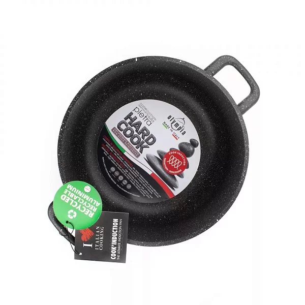 Кастрюля индукционная с антипригарным покрытием 24 см, объем 5,3 л, литой алюминий, Olympia, Италия, 205.24IND - изобр. 9