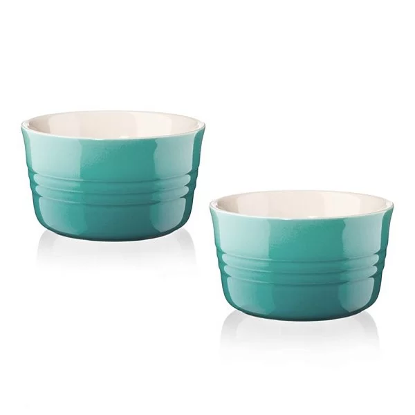 Набор из 2-х рамекинов 200 мл, материал каменная керамика цвет мятный, Le Creuset, Франция, 91002800496000 - изобр. 7