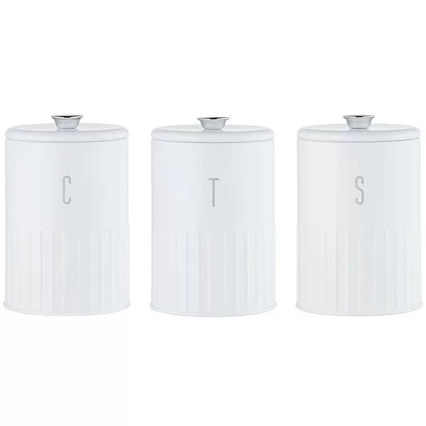 Набор из 3 банок для сыпучих продуктов Astor 1,45 л, цвет белый, жестяная сталь, Maxwell & Williams, MW423-GU0319 - изобр. 7