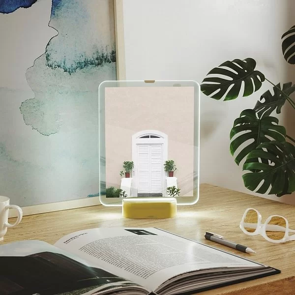 Фоторамка с подсветкой GLO 13х18 см, цвет металлик, материал стекло + металл + LED-лампы, Umbra, Канада, 1010233-410 - изобр. 11