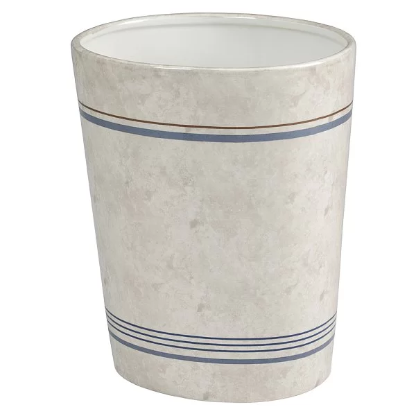 Корзина для мусора Ticking Stripe 21х21х26 см, материал керамика, Creative Bath, США, TIC54BLU - изобр. 7