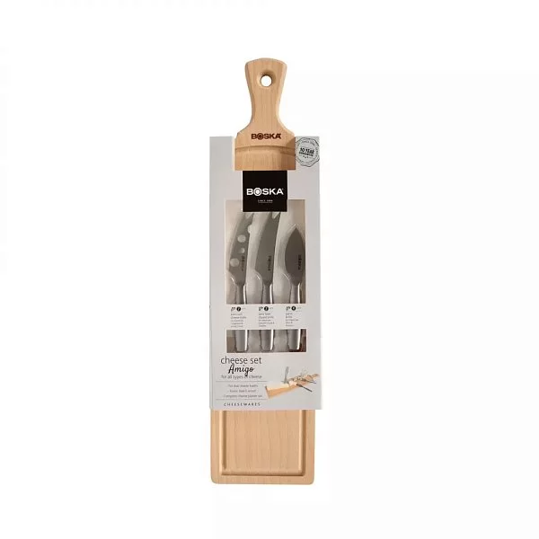 Набор для сыра Amigo, доска 44,5х11 см из бука и 3 мини-ножа из стали, Boska, Нидерланды, BSK358208 - изобр. 10