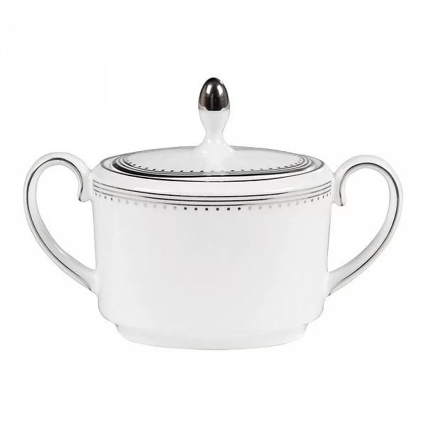 Сахарница с крышкой Vera Wang Grosgrain 15x8x10 см, материал фарфор, цвет белый, Wedgwood, Великобритания, 50116405614 - изобр. 7