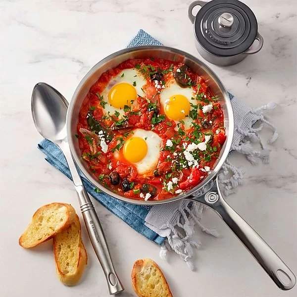 Сковорода 24 см, 3-х слойная нержавеющая сталь, цвет стальной, Le Creuset, Франция, 96600224000100 - изобр. 10
