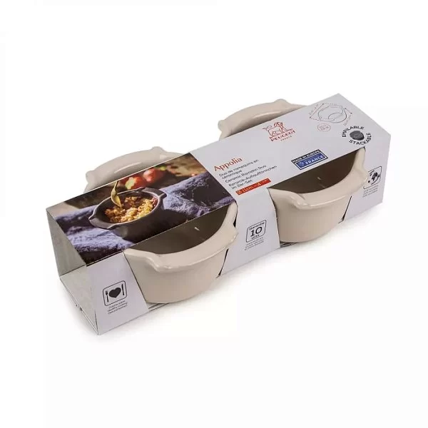 Набор из 2 рамекинов, керамика, цвет экрю, Peugeot, Франция, 61869 - изобр. 8