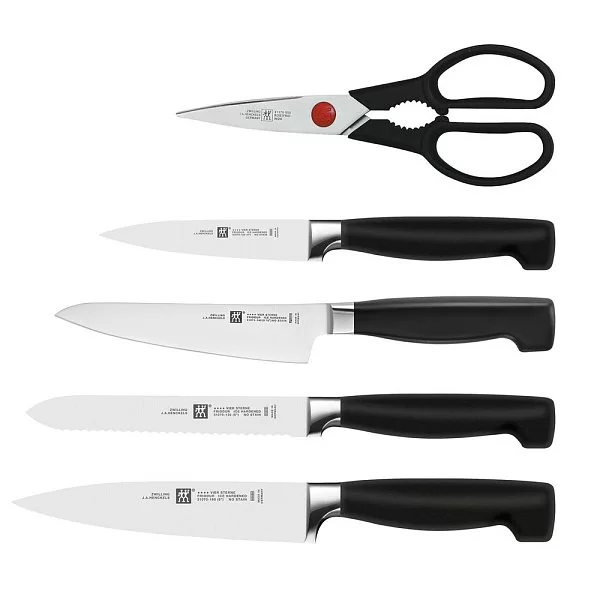 Набор из 4-х ножей и ножниц в подставке Four Star, нержавеющая сталь + бук, цвет черный, Zwilling J.A. Henckels, Германия, 35144-600 - изобр. 8