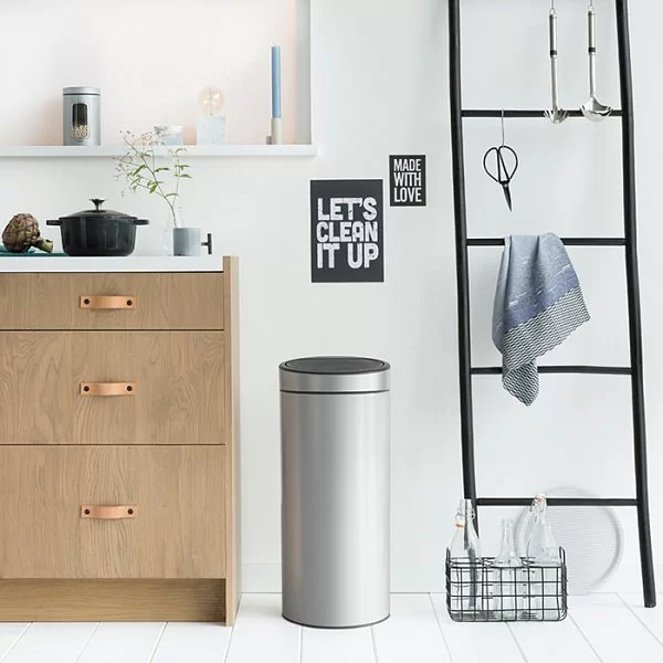 Мусорный бак Touch Bin New 30л, серый металлик, Brabantia, 115387 - изобр. 10