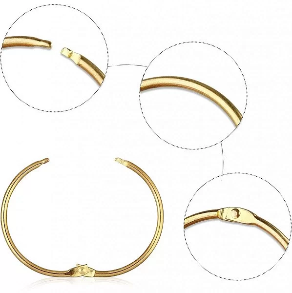 Набор из 12 крючков для шторки &quot;O&quot; Type Hooks Brass 5,5х5,5 см, металл, Carnation Home Fashions, США, SLM-O/64 - изобр. 11