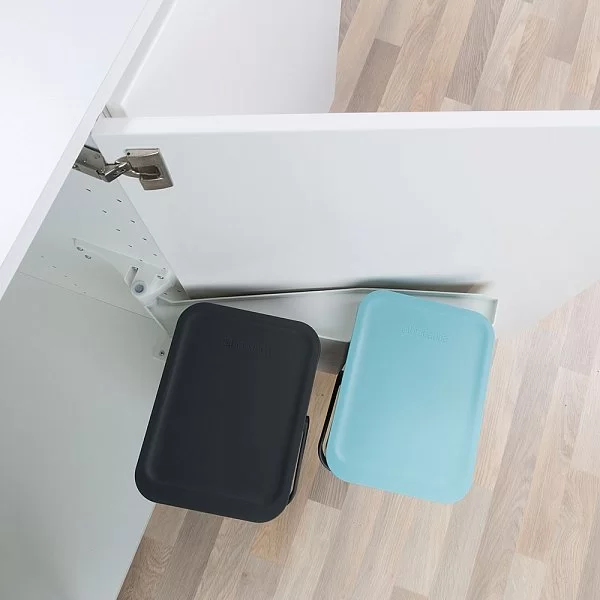 Мусорные ведра Sort & Go встраиваемые, 2х12л, мятный/серый, Brabantia, 109980 - изобр. 11