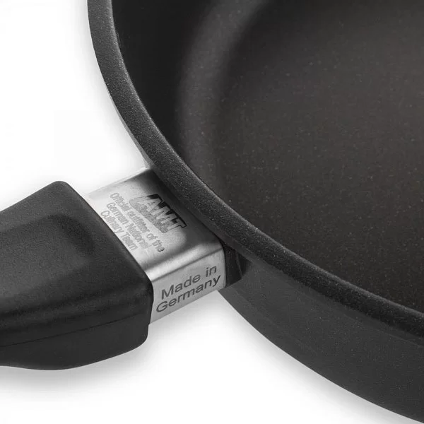 Сковорода глубокая 26 см с антипригарным покрытием высота 7 см, НЕиндукционная, фиксированная ручка, AMT Gastroguss, AMT726FIX - изобр. 8