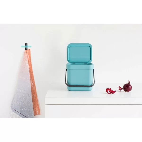 Мусорное ведро Sort & Go объем 3 л, 13,9x18,8,x17,4 см, материал пластик, цвет мятный, Brabantia, Бельгия, 209826 - изобр. 10