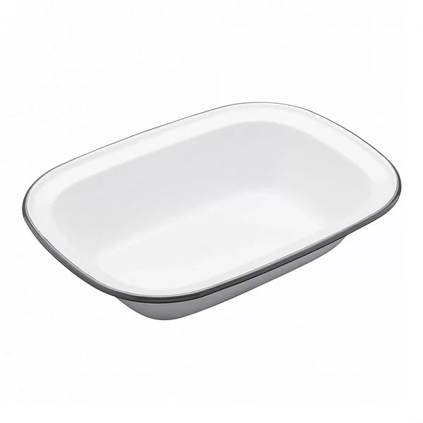 Форма для выпечки Living Nostalgia Enamel 26x20x6 см, металл + сталь, цвет белый, Kitchen Craft, Великобритания, LNENOBPIE26 - изобр. 7