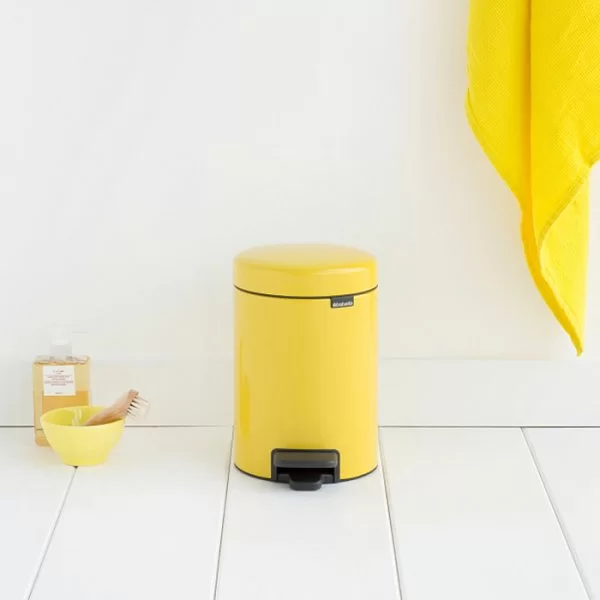 Мусорный бак с педалью NewIcon, 3л, желтая маргаритка, Brabantia, 113123 - изобр. 10