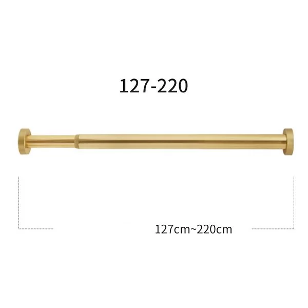 Карниз для ванной комнаты Covert 127-220 см, алюминий, цвет золотой, Carnation Home Fashions, США, TSR-CV220/64 - изобр. 9