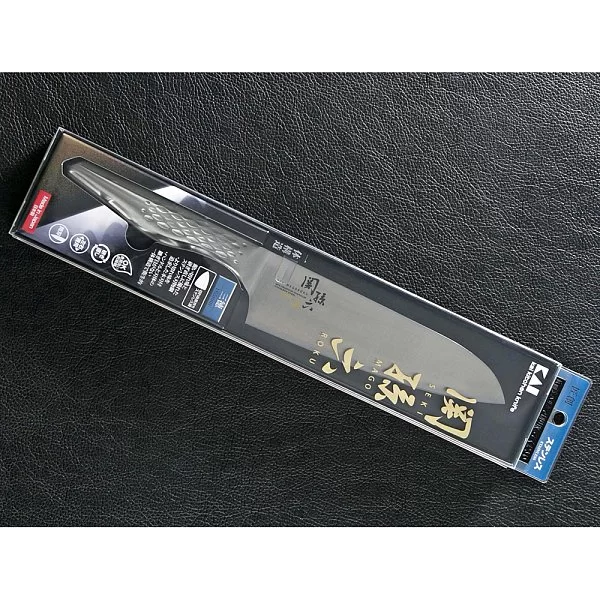 Нож кухонный поварской Santoku длина лезвия 16,5 см, сталь DSR1K6, Kai, Япония, AB-5156 - изобр. 12
